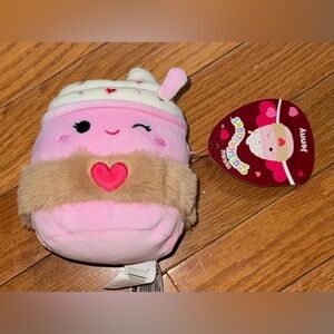 Squishmallows mini Jenny Pink and Cream Stuffed Animal